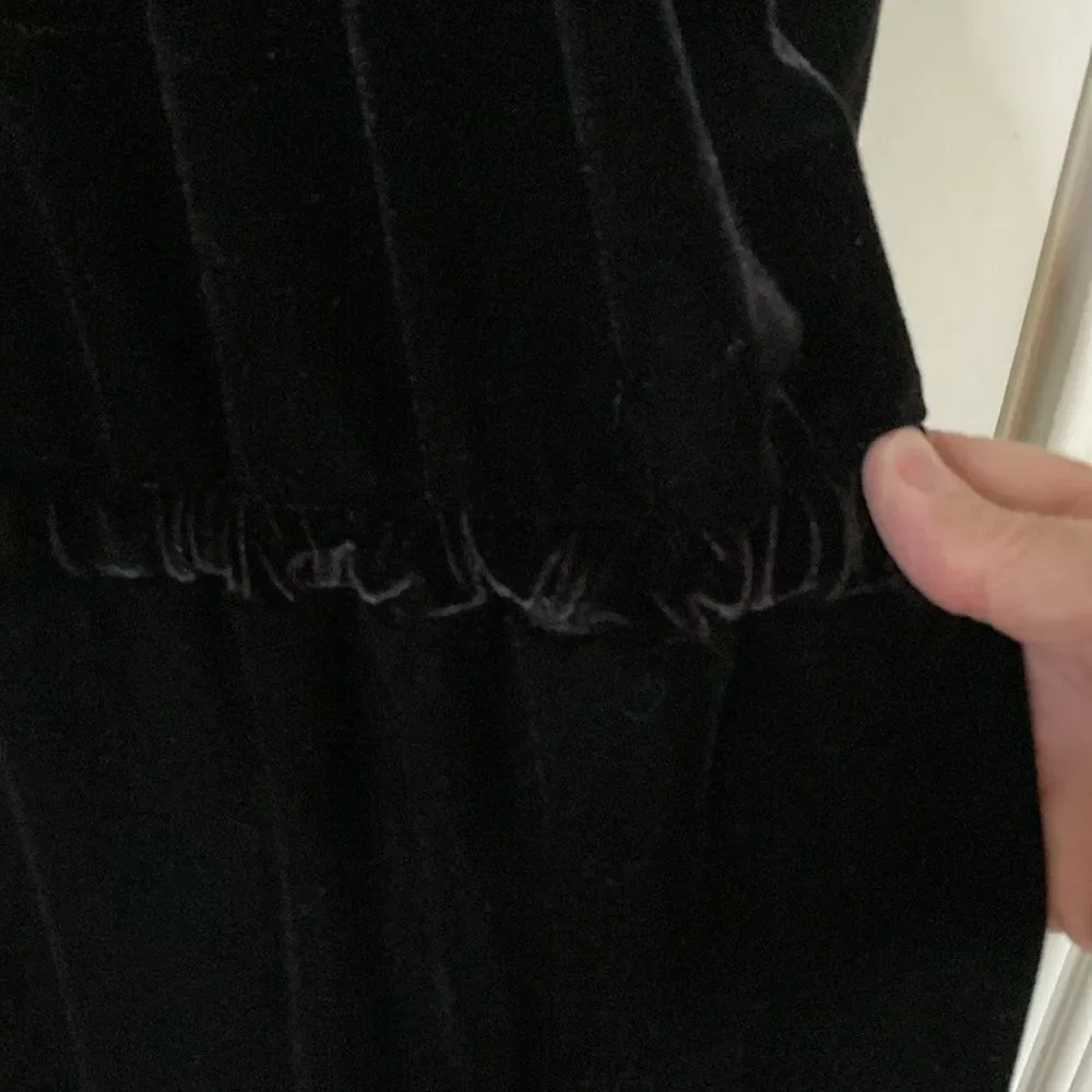 Chicos Womens Velvet V Neck Jumpsuit XXL Black Long Sleeve Wide Leg‎ Classy - Picture 6 of 14